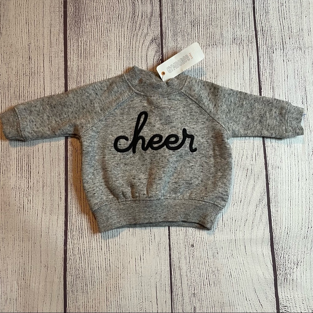 Gymboree Newborn Grey Cheer Sweatshirt